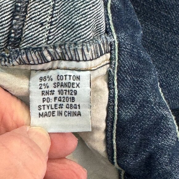 Lolo Skinny Jeans Womens Sz 14 Blue Distressed Studded Hi-Rise Medium Wash‎ - Picture 10 of 16